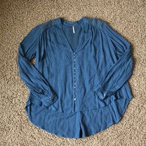 Free People Flowy Boho Blouse Size S